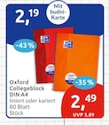 Collegeblock DIN A4 von Oxford im aktuellen budni Prospekt für 2,19 €