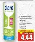 Geschirrspülmaschinenreiniger von Claro für 4,44 € bei E center im Angebot Geschirrspülmaschinenreiniger von Claro im aktuellen E center Prospekt