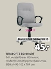 Aktuelles NIMTOFTE Bürostuhl Angebot bei JYSK in Siegen (Universitätsstadt) ab 45,00 €