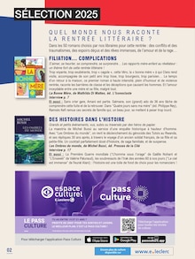 Catalogue E.Leclerc de la semaine 36, "RENTRÉE LITTÉRAIRE 2025", page 2, 02/09/2025 - 25/10/2025 Prospectus E.Leclerc en cours, "RENTRÉE LITTÉRAIRE 2025", page 2 sur 20