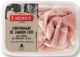 Chiffonnade de jambon cuit aux herbes de Provence - LARTIGUE ET FILS à 2,50 € dans le catalogue Intermarché Hyper