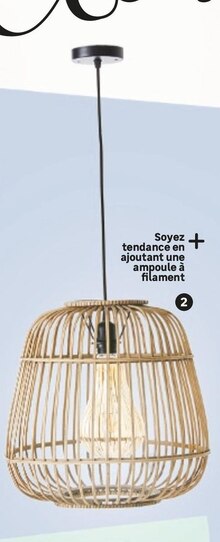 Suspension rotin naturel red cartel nicobar 1 lumière - Leroy Merlin à Paris Suspension rotin naturel red cartel nicobar 1 lumière en promo chez Leroy Merlin Paris à 39,90 €