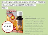 FIEBER- UND SCHMERZSAFT ERDBEER 40 mg/ml SUSPENSION ZUM EINNEHMEN Angebote von NUROFEN JUNIOR bei LINDA Gera für 6,79 €