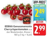 Cherryrispentomaten im Angebot bei EDEKA in Lahr Cherryrispentomaten Angebote von EDEKA Genussmomente bei EDEKA Lahr für 2,49 €