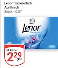 Trocknertuch Aprilfrisch im Angebot bei GLOBUS in Willich Trocknertuch Aprilfrisch Angebote von Lenor bei GLOBUS Willich für 2,95 €