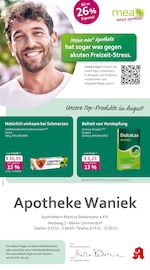 mea - meine apotheke Apotheken Prospekt der aktuellen Woche mit 4 Seiten, gültig von 01.08.2026 bis 31.08.2026, in Biberach und Umgebung Aktueller mea - meine apotheke Apotheken Prospekt in Biberach und Umgebung, "Unsere August-Angebote" mit 4 Seiten, 01.08.2026 - 31.08.2026