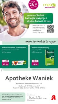 mea - meine apotheke Prospekt der KW 31 "Unsere August-Angebote" Aktueller mea - meine apotheke Prospekt "Unsere August-Angebote" Seite 1 von 4 Seiten