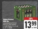 Büble Bier im Angebot bei E center in Radeberg Büble Bier Angebote von Allgäuer Brauhaus bei E center Radeberg für 13,99 €