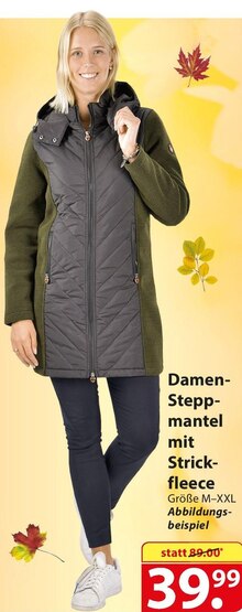 Damen-Steppmantel mit Strickfleece bei famila Nordost in Stade Damen-Steppmantel mit Strickfleece im Angebot bei famila Nordost Stade für 39,99 €