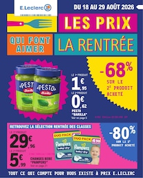 Prospectus E.Leclerc à Borgo, "LES PRIX QUI FONT AIMER LA RENTRÉE", 39 pages, 18/08/2026 - 29/08/2026
