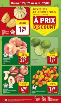 Prospectus Aldi de la semaine "DÉCOUVREZ NOS MÉGA FORMATS À PRIX DISCOUNT" avec 2 pages, valide du 29/07/2025 au 04/08/2025 pour Cannes et alentours