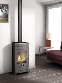 Brico Dépôt Staple - Poêle à bois BALAMI 7 kW Promo Poêle à bois BALAMI 7 kW dans le catalogue Brico Dépôt "Bien chauffer son intérieur" à Staple
