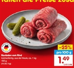 Rouladen vom Rind im Netto Marken-Discount Prospekt Rouladen vom Rind von im aktuellen Netto Marken-Discount Prospekt für 1,49 €