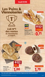 Prix et réduction Baguette dans le prospectus Lidl en cours Offre Baguette dans le catalogue Lidl du moment à la page 9
