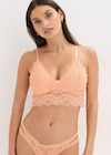 Aktuelles Bustier ohne Bügel mit floraler Spitze in softpapaya Angebot bei bonprix. in Kiel ab 8,99 €