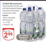 Mineralwasser im Angebot bei GLOBUS in Erfurt Mineralwasser Angebote von GLOBUS bei GLOBUS Erfurt für 2,99 €