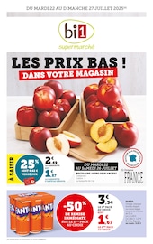 Catalogue Supermarchés Bi1 en cours à Chaource et alentours, "LES PRIX BAS ! DANS VOTRE MAGASIN", 16 pages, 22/07/2025 - 27/07/2025