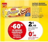 Gateau marbre savane - BROSSARD en promo chez Super U Tours à 0,96 €