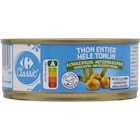Thon entier à l'huile d'olive vierge - CARREFOUR CLASSIC' - Carrefour Market à Compiègne Thon entier à l'huile d'olive vierge - CARREFOUR CLASSIC' en promo chez Carrefour Market Compiègne à 2,35 €