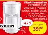 Filterkaffeemaschine Angebote von SEVERIN bei ROLLER Ludwigshafen für 39,99 €