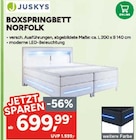 Boxspringbett Norfolk Angebote von Juskys bei Marktkauf Coburg für 699,99 €
