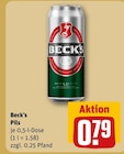 Pils im Angebot bei REWE in Fürth Pils Angebote von Beck's bei REWE Fürth für 0,79 €