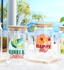 Canette en verre avec paille dans le catalogue Maxi Bazar