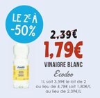 Vinaigre Blanc - ECODOO dans le catalogue Naturalia