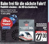 Geschenkkarte im Angebot bei EDEKA in Augsburg Geschenkkarte Angebote von Deutsche Bahn bei EDEKA Augsburg für 27,00 €