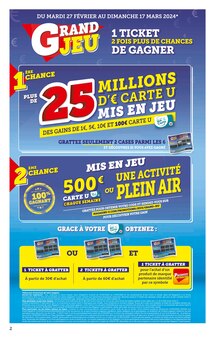 Prospectus U Express à Le Bourget, "La quinzaine des prix ultra bas", 28 pages de promos valables du 27/02/2024 au 10/03/2024