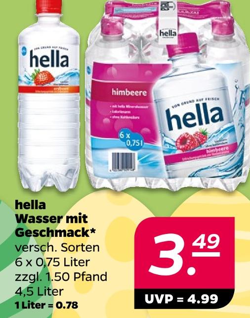 Wasser mit Geschmack Himbeere