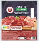 Assiette de charcuterie italienne jambon sec bresaola coppa - U en promo chez Super U Nancy à 4,56 €