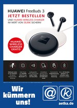 aetka Prospekt "HUAWEI FreeBuds 3", 1 Seiten, für Wesseling, 15.11.2019 - 30.11.2019 aetka Prospekt "HUAWEI FreeBuds 3", 1 Seiten, für Wesseling, 15.11.2019 - 30.11.2019