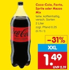 Coca-Cola, Fanta, Sprite oder Mezzo Mix Angebote von Coca-Cola bei Netto Marken-Discount Künzell für 1,49 €