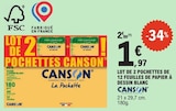 Promo Lot de 2 pochettes de 12 feuilles de papier à dessin blanc à 1,97 € dans le catalogue E.Leclerc à Saint-Martin-du-Bois