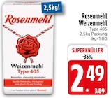 Weizenmehl Type 405 von Rosenmehl im aktuellen EDEKA Prospekt für 2,49 €
