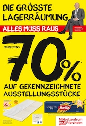 Nudeln im Möbelzentrum Pforzheim Prospekt in Ettlingen Aktueller Möbelzentrum Pforzheim Prospekt mit Nudeln, "DIE GRÖSSTE LAGERRÄUMUNG", Seite 1