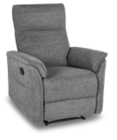 Fauteuil relax manuel tissu gris foncé marlon en promo chez But Ajaccio à 299,99 €