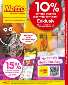 Netto Marken-Discount Prospekt 10% auf das gesamte Mehrweg-Sortiment mit  Seiten in Oberhonnefeld-Gierend und Umgebung