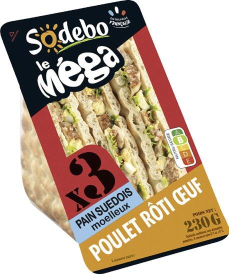 Sandwich Le Méga Pain Sudédois Poulet Rôti Œuf