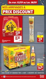 Prix et réduction Desperados dans le prospectus Aldi en cours Offre Desperados dans le catalogue Aldi du moment à la page 22