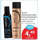 Haarspray von Syoss für 4,49 € bei budni im Angebot Haarspray von Syoss im aktuellen budni Prospekt