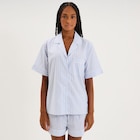Ensemble pyjama chemise et short ecru femme à 22,99 € dans le catalogue La Halle