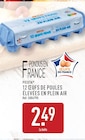 Promo 12 œufs de poules élevées en plein air à 2,49 € dans le catalogue Aldi à Mauriac