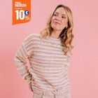 Pull droit col rond manches longues multicolore femme à La Halle dans Luchapt Pull droit col rond manches longues multicolore femme à La Halle dans Luchapt