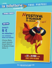 Catalogue de la semaine "LE MEILLEUR SORTILÈGE POUR VOTRE PORTE-MONNAIE" avec 2 pages, valide du 20/10/2026 au 31/10/2026 pour Masevaux et alentours Prospectus de la semaine "LE MEILLEUR SORTILÈGE POUR VOTRE PORTE-MONNAIE" avec 2 pages, valide du 20/10/2026 au 31/10/2026 pour Masevaux et alentours