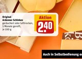 Ardenner Schinken im Angebot bei REWE in Gelsenkirchen Ardenner Schinken Angebote von Original bei REWE Gelsenkirchen für 2,40 €