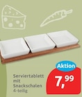 Serviertablett mit Snackschalen für 7,99 € bei budni im Angebot Serviertablett mit Snackschalen im aktuellen budni Prospekt