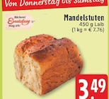 Mandelstuten im Angebot bei E center in Mettmann Mandelstuten Angebote von Bäckerei Evertzberg bei E center Mettmann für 3,49 €