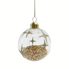 Boule étoiles dorées en verre à 1,99 € dans le catalogue Maxi Bazar